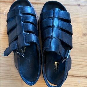 Clarks Women's Orianna Twist Sandals, Black Leather, 8